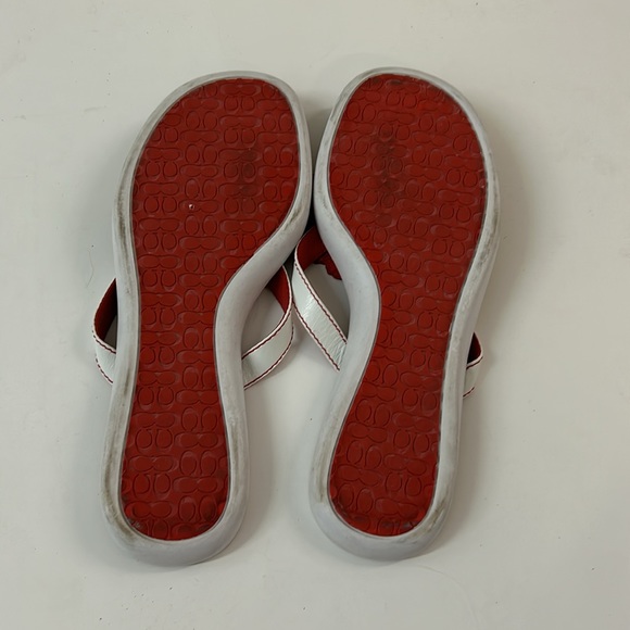 Coach Sandals Womens Larisa Multicolor Leather Floral Throng Flip Flop Size 8 - Picture 8 of 10